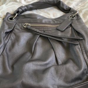 Coach leather bag silver hardware